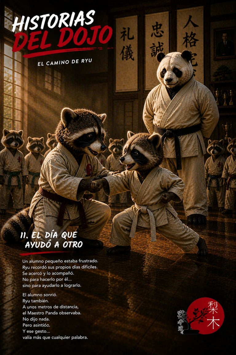 Students training in dojo